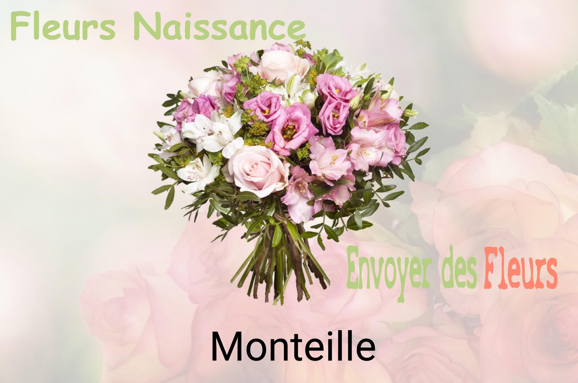 Bouquet de fleurs de naissance livré à Monteille